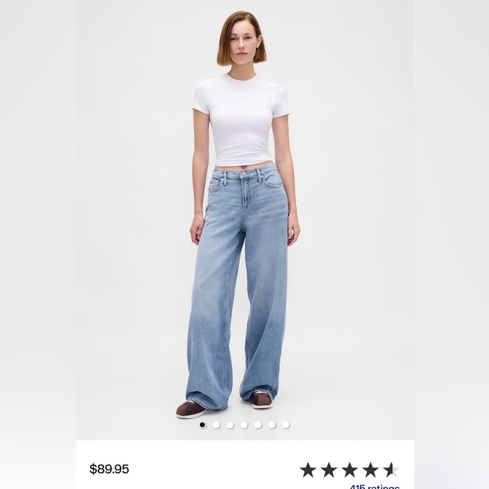 GAP Mid Rise UltraSoft Baggy Jeans Size 30 Regular NWT